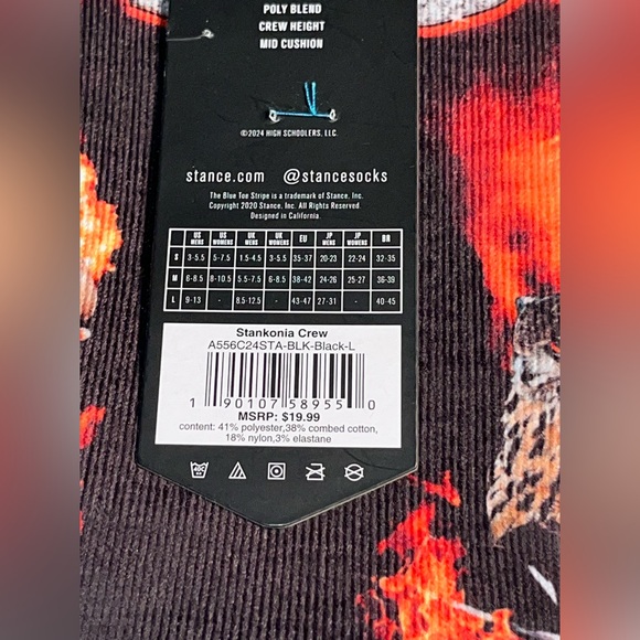 $19.99 NWT Stance Socks Outkast Stankonia L Crew New With Tags Large - Picture 7 of 8